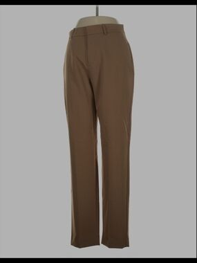 Like New Mango Size 4 High Waisted Pleated Dress Pants - Brown